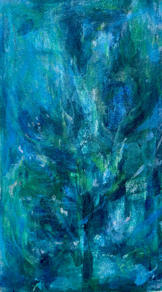 "Untitled" Acrylic on Paper 5.5 x 8.5